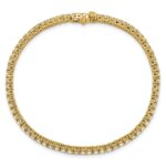 14k 2 3/4 carat Lab Grown Diamond VS+ F+ Complete Tennis Bracelet - Image 4