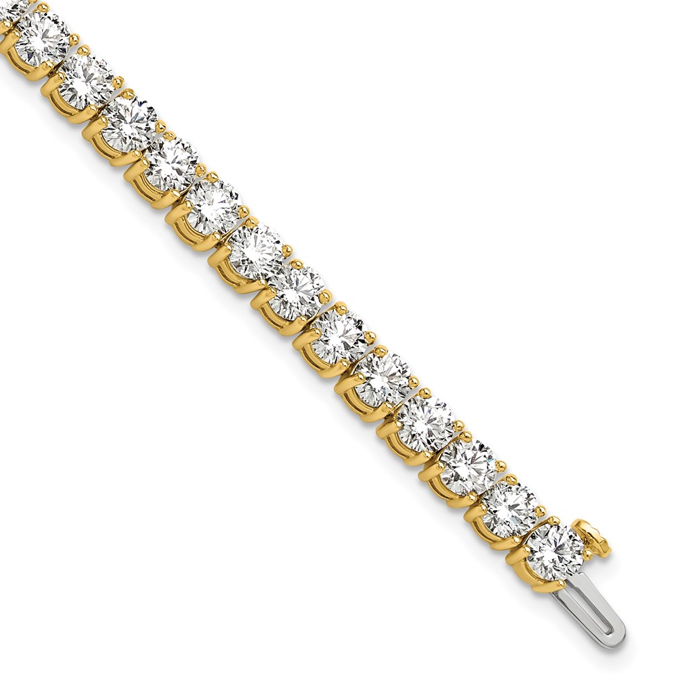 BM10307-YAA-1.jpg 14k 12 1/2 carat Lab Grown Diamond VS/SI+ G+ Complete Tennis Bracelet - Image 1