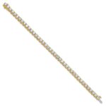 14k 12 1/2 carat Lab Grown Diamond VS+ F+ Complete Tennis Bracelet - Image 2