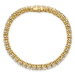 14k 12 1/2 carat Lab Grown Diamond VS+ F+ Complete Tennis Bracelet - Image 4