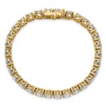14k 22 1/2 carat Lab Grown Diamond VS+ F+ Complete Tennis Bracelet - Image 4