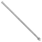 14k White Gold  11 1/8 carat Lab Grown Diamond VS/SI+ G+ Complete Tennis Bracelet - Image 2