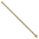 14k 11 1/8 carat Lab Grown Diamond VS+ F+ Complete Tennis Bracelet - Image 2