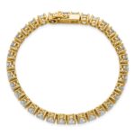 14k 11 1/8 carat Lab Grown Diamond VS+ F+ Complete Tennis Bracelet - Image 4