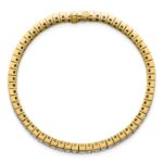 14k 7 carat Lab Grown Diamond VS+ F+ Complete Princess Bezel Set Tennis Bracelet - Image 4