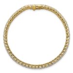 14k 7 carat Lab Grown Diamond VS+ F+ Complete Princess Prong Set Tennis Bracelet - Image 4