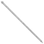 14k White Gold 6 1/2 carat Lab Grown Diamond VS/SI+ G+ Complete Emerald Bezel Set Tennis Bracelet - Image 2