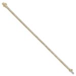 14k 5 carat Lab Grown Diamond VS/SI+ G+ Complete Princess Prong Set Tennis Bracelet - Image 2