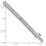 14k White Gold 5 carat Lab Grown Diamond VS/SI+ G+ Complete Princess Bezel Set Tennis Bracelet - Image 6
