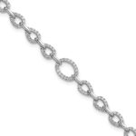 14k White Gold 1 3/8 carat Lab Grown Diamond VS/SI+ G+ Complete 7 inch with 1 inch extension Bracelet