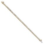 14k 10 carat Lab Grown Diamond VS/SI+ G+ Complete Emerald Tennis Bracelet - Image 2