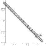 14k White Gold 5 carat Lab Grown Diamond VS/SI+ G+ Complete Emerald Tennis Bracelet - Image 6