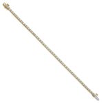 14k 5 carat Lab Grown Diamond VS/SI+ G+ Complete Emerald Tennis Bracelet - Image 2