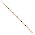 10k Diamond and Sapphire Bracelet - Image 2