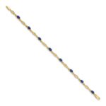 10k Diamond and Sapphire Bracelet - Image 2