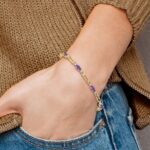 10k Diamond and Amethyst Bracelet - Image 5