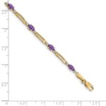 10k Diamond and Amethyst Bracelet - Image 4