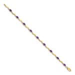 10k Diamond and Amethyst Bracelet - Image 2