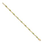 10k Fancy Diamond and Peridot Bracelet - Image 2