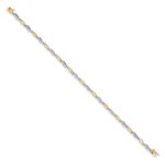 10k Two-tone Diamond 7.5in Link Bracelet - Image 2