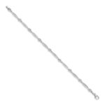 10k White Gold Diamond Heart Bracelet - Image 2