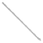 14k White Gold 1/3 carat Lab Grown Diamond VS/SI+ G+ Complete 7 inch Fancy Bracelet - Image 2