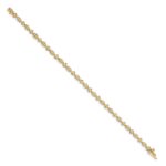 14k Complete 3/4 carat Diamond Round and Oval Link 7 inch Bracelet - Image 2