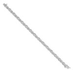 14k White Gold Complete 1/2 carat Diamond Infinity Link 7.5 inch Bracelet - Image 2