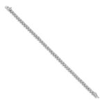 14k White Gold 7/8 carat Lab Grown Diamond VS/SI+ G+ Complete 7.5 inch Fancy Tennis Bracelet - Image 2