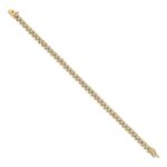 14k 7/8 carat Lab Grown Diamond VS/SI+ G+ Complete 7.5 inch Fancy Tennis Bracelet - Image 2