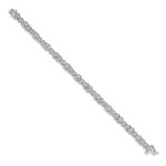 14k White Gold 5/8 carat Lab Grown Diamond VS/SI+ G+ Complete 7.5 inch Fancy Bracelet - Image 2