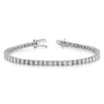 10k White Gold Illusion Setting Diamond Bracelet - Image 4