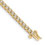 14k Complete 2 carat Diamond Illusion Setting 7 inch Tennis Bracelet