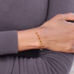 14k Complete 5-Stone Bezel-set Marquise Ruby and Chain 7 inch Bracelet - Image 6