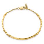 14k Complete 1/4 carat Diamond 7 inch ID Bracelet with 0.5 inch Extender - Image 4