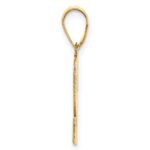14k Polished Block Number 2 Pendant - Image 2