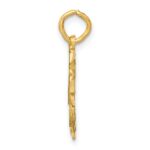 14k Diamond-cut Unicorn Head Pendant - Image 2