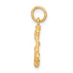 14k 3-D Satin Diamond-cut Anchor with Rope Charm - Image 2