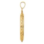 Wideband Distinguished Coin Jewelry 14k Polished Rope 32.7mm x 3mm Screw Top Coin Bezel Pendant - Image 2