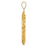Wideband Distinguished Coin Jewelry 14k Polished Rope 34.2mm x 2.85mm Screw Top Coin Bezel Pendant - Image 2