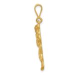 14K Satin and Diamond-cut Wrestlers Charm - Image 2