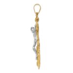 14k Two-tone Large Mariners Crucifix Pendant - Image 2