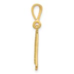 14k Textured Initial A Charm - Image 2