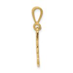 14k Textured Initial F Charm - Image 2