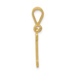 14k Textured Initial I Charm - Image 2