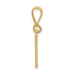 14k Textured Initial N Charm - Image 2
