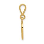 14k Textured Initial O Charm - Image 2