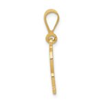 14k Textured Initial R Charm - Image 2