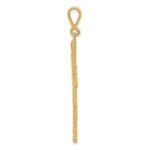 14k Nugget Style Cross Pendant - Image 2