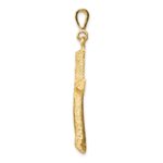 14k Diamond-cut Cross Charm - Image 2